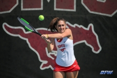 DALLAS, TX - APRIL 18: Charline Anselmo during the SMU women's tennis match vs Temple on April 18, 2018, at the SMU Tennis Complex, Turpin Stadium & Brookshire Family Pavilion in Dallas, TX. (Photo by George Walker/DFWsportsonline)
