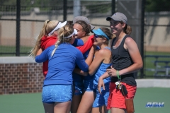 DALLAS, TX - APRIL 19: Celebration during the SMU women's tennis match vs USF on April 19, 2018, at the SMU Tennis Complex, Turpin Stadium & Brookshire Family Pavilion in Dallas, TX. (Photo by George Walker/DFWsportsonline)