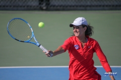 DALLAS, TX - APRIL 20: Tiffany Hollebeck during the SMU women's tennis match vs UCF on April 20, 2018, at the SMU Tennis Complex, Turpin Stadium & Brookshire Family Pavilion in Dallas, TX. (Photo by George Walker/DFWsportsonline)
