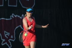 DALLAS, TX - APRIL 20: Karina Traxler during the SMU women's tennis match vs UCF on April 20, 2018, at the SMU Tennis Complex, Turpin Stadium & Brookshire Family Pavilion in Dallas, TX. (Photo by George Walker/DFWsportsonline)