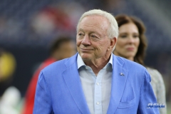 HOUSTON, TX - AUGUST 30: Dallas Cowboys owner Jerry Jones prior to the preseason game between the Houston Texans and Dallas Cowboys on August 30, 2018, at NRG Stadium in Houston, TX. (Photo by George Walker/DFWsportsonline)
