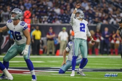 HOUSTON, TX - AUGUST 30: Dallas Cowboys kicker Brett Maher (2) kicks a field goal during the preseason game between the Houston Texans and Dallas Cowboys on August 30, 2018, at NRG Stadium in Houston, TX. (Photo by George Walker/DFWsportsonline)