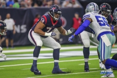 HOUSTON, TX - AUGUST 30: Houston Texans offensive tackle Kendall Lamm (74) pass blocks during the preseason game between the Houston Texans and Dallas Cowboys on August 30, 2018, at NRG Stadium in Houston, TX. (Photo by George Walker/DFWsportsonline)