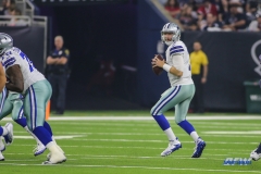 HOUSTON, TX - AUGUST 30: Dallas Cowboys quarterback Cooper Rush (7) passes during the preseason game between the Houston Texans and Dallas Cowboys on August 30, 2018, at NRG Stadium in Houston, TX. (Photo by George Walker/DFWsportsonline)