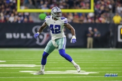 HOUSTON, TX - AUGUST 30: Dallas Cowboys linebacker Eric Pinkins (42) during the preseason game between the Houston Texans and Dallas Cowboys on August 30, 2018, at NRG Stadium in Houston, TX. (Photo by George Walker/DFWsportsonline)