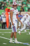 DENTON, TX - SEPTEMBER 01: Southern Methodist Mustangs quarterback Ben Hicks (8) waits for the referee to start play during the game between North Texas and SMU on September 1, 2018 at Apogee Stadium in Denton, TX. (Photo by George Walker/Icon Sportswire)