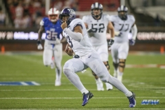 DALLAS, TX - SEPTEMBER 07: TCU Horned Frogs quarterback Shawn Robinson (3) scrambles during the game between TCU and SMU on September 7, 2018 at Gerald J. Ford Stadium in Dallas, TX. (Photo by George Walker/Icon Sportswire)
