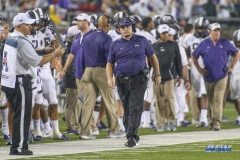 DALLAS, TX - SEPTEMBER 07: TCU Horned Frogs head coach Gary Patterson walks the sideline during the game between TCU and SMU on September 7, 2018 at Gerald J. Ford Stadium in Dallas, TX. (Photo by George Walker/Icon Sportswire)