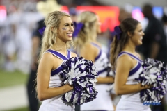 DALLAS, TX - SEPTEMBER 07: TCU Horned Frogs cheerleader performs during the game between TCU and SMU on September 7, 2018 at Gerald J. Ford Stadium in Dallas, TX. (Photo by George Walker/Icon Sportswire)