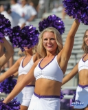 DALLAS, TX - SEPTEMBER 16: TCU Show Girl during the game between the SMU Mustangs and TCU Horned Frogs on September 16, 2017, at Amon G. Carter Stadium in Fort Worth, Texas. (Photo by George Walker/DFWsportsonline)