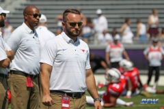 DALLAS, TX - SEPTEMBER 16: SMU offensive coordinator Joe Craddock before the game between the SMU Mustangs and TCU Horned Frogs on September 16, 2017, at Amon G. Carter Stadium in Fort Worth, Texas. (Photo by George Walker/DFWsportsonline)