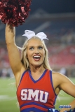 DALLAS, TX - SEPTEMBER 23: SMU cheerleader performs during the game between SMU and Arkansas State on September 23, 2017, at Gerald J. Ford Stadium in Dallas, TX. (Photo by George Walker/DFWsportsonline)