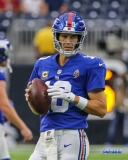 HOUSTON, TX - SEPTEMBER 23: New York Giants quarterback Eli Manning (10) warms up during the game between the Houston Texans and New York Giants on September 23, 2018, at NRG Stadium in Houston, TX. (Photo by George Walker/DFWsportsonline)