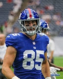 HOUSTON, TX - SEPTEMBER 23: New York Giants tight end Rhett Ellison (85) warms up before the game between the Houston Texans and New York Giants on September 23, 2018, at NRG Stadium in Houston, TX. (Photo by George Walker/DFWsportsonline)