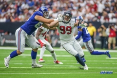 HOUSTON, TX - SEPTEMBER 23: Houston Texans defensive end J.J. Watt (99) avoids a block during the game between the Houston Texans and New York Giants on September 23, 2018, at NRG Stadium in Houston, TX. (Photo by George Walker/DFWsportsonline)