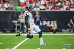 HOUSTON, TX - SEPTEMBER 23: Houston Texans punter Trevor Daniel (8) punts the ball during the game between the Houston Texans and New York Giants on September 23, 2018, at NRG Stadium in Houston, TX. (Photo by George Walker/DFWsportsonline)