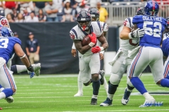 HOUSTON, TX - SEPTEMBER 23: Houston Texans running back Alfred Blue (28) runs up the middle during the game between the Houston Texans and New York Giants on September 23, 2018, at NRG Stadium in Houston, TX. (Photo by George Walker/DFWsportsonline)