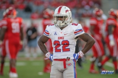 HOUSTON, CA - OCTOBER 07: Southern Methodist Mustangs wide receiver Myron Gailliard (22) during the game between SMU and Houston on October 7, 2017, at TDECU Stadium in Houston, TX. (Photo by George Walker/DFWsportsonline)