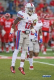 HOUSTON, CA - OCTOBER 07: Southern Methodist Mustangs defensive back Kevin Johnson (12) during the game between SMU and Houston on October 7, 2017, at TDECU Stadium in Houston, TX. (Photo by George Walker/DFWsportsonline)