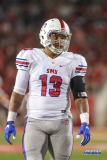 HOUSTON, CA - OCTOBER 07: Southern Methodist Mustangs defensive lineman Tyeson Neals (13) looks over the offense during the game between SMU and Houston on October 7, 2017, at TDECU Stadium in Houston, TX. (Photo by George Walker/Icon Sportswire)
