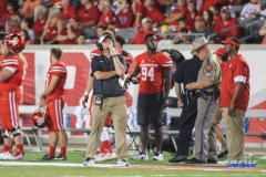 HOUSTON, CA - OCTOBER 07: Houston Cougars head coach Major Applewhite watches a replay on the scoreboard during the game between SMU and Houston on October 7, 2017, at TDECU Stadium in Houston, TX. (Photo by George Walker/Icon Sportswire)