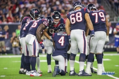 HOUSTON, TX - OCTOBER 08: Houston Texans offense huddles during the game between the Houston Texans and Kansas City Chiefs on October 8, 2017, at NRG Stadium in Houston, TX. (Photo by George Walker/DFWsportsonline)