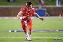 DALLAS, TX - OCTOBER 27: Southern Methodist Mustangs tight end Ryan Becker (14) during the game between SMU and Tulsa on October 27, 2017, at Gerald J. Ford Stadium in Dallas, TX. (Photo by George Walker/DFWsportsonline)