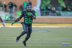 DENTON, TX - OCTOBER 28: North Texas Mean Green running back Evan Johnson (26) during the game between the North Texas Mean Green and Old Dominion Monarchs on October 28, 2017, at Apogee Stadium in Denton, Texas. (Photo by George Walker/DFWsportsonline)