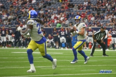 HOUSTON, TX - OCTOBER 31: Los Angeles Rams quarterback Matthew Stafford (9) during the game between the Houston Texans and Los Angeles Rams on October 31, 2021 at NRG Stadium in Houston, TX. (Photo by George Walker/DFWsportsonline)
