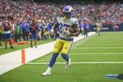 HOUSTON, TX - OCTOBER 31: Los Angeles Rams running back Darrell Henderson (27) during the game between the Houston Texans and Los Angeles Rams on October 31, 2021 at NRG Stadium in Houston, TX. (Photo by George Walker/DFWsportsonline)