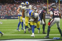 HOUSTON, TX - OCTOBER 31: Los Angeles Rams running back Darrell Henderson (27) during the game between the Houston Texans and Los Angeles Rams on October 31, 2021 at NRG Stadium in Houston, TX. (Photo by George Walker/DFWsportsonline)