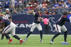 HOUSTON, TX - OCTOBER 31: Houston Texans quarterback Davis Mills (10) during the game between the Houston Texans and Los Angeles Rams on October 31, 2021 at NRG Stadium in Houston, TX. (Photo by George Walker/DFWsportsonline)