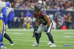 HOUSTON, TX - OCTOBER 31: Houston Texans tight end Antony Auclair (83) during the game between the Houston Texans and Los Angeles Rams on October 31, 2021 at NRG Stadium in Houston, TX. (Photo by George Walker/DFWsportsonline)