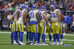 HOUSTON, TX - OCTOBER 31: Los Angeles Rams offense during the game between the Houston Texans and Los Angeles Rams on October 31, 2021 at NRG Stadium in Houston, TX. (Photo by George Walker/DFWsportsonline)