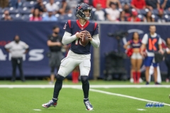 HOUSTON, TX - OCTOBER 31: Houston Texans quarterback Davis Mills (10) during the game between the Houston Texans and Los Angeles Rams on October 31, 2021 at NRG Stadium in Houston, TX. (Photo by George Walker/DFWsportsonline)