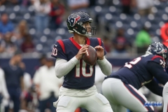 HOUSTON, TX - OCTOBER 31: Houston Texans quarterback Davis Mills (10) during the game between the Houston Texans and Los Angeles Rams on October 31, 2021 at NRG Stadium in Houston, TX. (Photo by George Walker/DFWsportsonline)