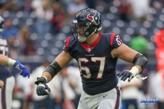 HOUSTON, TX - OCTOBER 31: Houston Texans offensive tackle Charlie Heck (67) during the game between the Houston Texans and Los Angeles Rams on October 31, 2021 at NRG Stadium in Houston, TX. (Photo by George Walker/DFWsportsonline)
