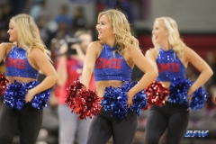 DALLAS, TX - NOVEMBER 10: SMU Pom Squad during the women's basketball game between SMU and Nicholls on November 10, 2017, at Moody Coliseum, in Dallas, TX. (Photo by George Walker/DFWsportsonline)
