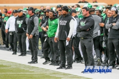 Denton, TX - November 11: North Texas Mean Green coaching staff during the game between the North Texas Mean Green and UTEP Miners (Photo by Mark Woods/DFWsportsonline)
