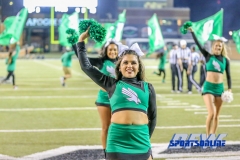 Denton, TX - November 11: North Texas Mean Green cheerleaders during the game between the North Texas Mean Green and UTEP Miners (Photo by Mark Woods/DFWsportsonline)