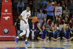 DALLAS, TX - NOVEMBER 12: Southern Methodist Mustangs guard Jimmy Whitt (31) dribbles during the men's basketball game between SMU and ULM on November 12, 2017, at Moody Coliseum, in Dallas, TX. (Photo by George Walker/DFWsportsonline)