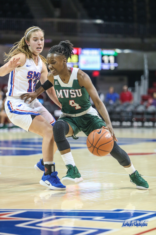 DALLAS, TX - NOVEMBER 12: Mississippi Valley State Devilettes guard Kristy Parker (4) during the game between SMU and Mississippi Valley State on November 12, 2018 at Moody Coliseum in Dallas, TX. (Photo by George Walker/DFWsportsonline) DALLAS, TX - NOVEMBER 12: Mississippi Valley State Devilettes guard Kristy Parker (4) during the game between SMU and Mississippi Valley State on November 12, 2018 at Moody Coliseum in Dallas, TX. (Photo by George Walker/DFWsportsonline)