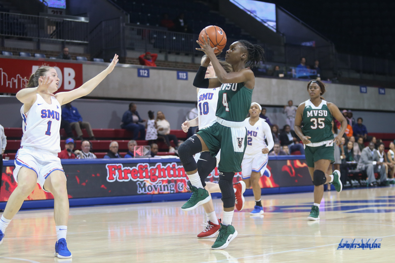 DALLAS, TX - NOVEMBER 12: Mississippi Valley State Devilettes guard Kristy Parker (4) shoots the ball during the game between SMU and Mississippi Valley State on November 12, 2018 at Moody Coliseum in Dallas, TX. (Photo by George Walker/DFWsportsonline) DALLAS, TX - NOVEMBER 12: Mississippi Valley State Devilettes guard Kristy Parker (4) shoots the ball during the game between SMU and Mississippi Valley State on November 12, 2018 at Moody Coliseum in Dallas, TX. (Photo by George Walker/DFWsportsonline)