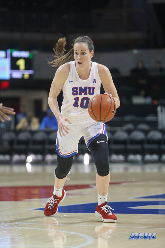 DALLAS, TX - NOVEMBER 12: Southern Methodist Mustangs forward Alicia Froling (10) brings the ball up court during the game between SMU and Mississippi Valley State on November 12, 2018 at Moody Coliseum in Dallas, TX. (Photo by George Walker/Icon Sportswire) DALLAS, TX - NOVEMBER 12: Southern Methodist Mustangs forward Alicia Froling (10) brings the ball up court during the game between SMU and Mississippi Valley State on November 12, 2018 at Moody Coliseum in Dallas, TX. (Photo by George Walker/Icon Sportswire)