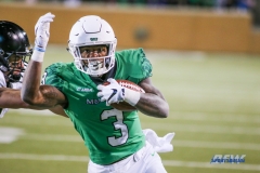 Denton, TX - November 18: North Texas running back Jeffery Wilson (3) scoring a touchdown during the game between the North Texas Mean Green and Army West Point Black Knights (Photo by Mark Woods/DFWsportsonline)