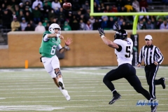 Denton, TX - November 18: North Texas quarterback Mason Fine (6) during the game between the North Texas Mean Green and Army West Point Black Knights (Photo by Mark Woods/DFWsportsonline)