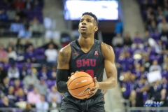 FORT WORTH, TX - DECEMBER 05: Southern Methodist Mustangs guard Jarrey Foster (10) shoots a free throw during the game between SMU and TCU on December 5, 2017 at the Ed and Rae Schollmaier Arena in Fort Worth, TX. (Photo by George Walker/DFWsportsonline