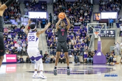 FORT WORTH, TX - DECEMBER 05: Southern Methodist Mustangs guard Shake Milton (1) shoots the ball during the game between SMU and TCU on December 5, 2017 at the Ed and Rae Schollmaier Arena in Fort Worth, TX. (Photo by George Walker/DFWsportsonline