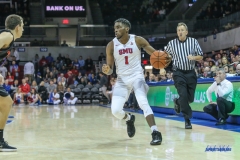 UNIVERSITY PARK, TX - DECEMBER 18: Southern Methodist Mustangs guard Shake Milton (1) brings the ball up court during the game between SMU and Boise State on December 18, 2017, at Moody Coliseum in Dallas, TX. (Photo by George Walker/Icon Sportswire)