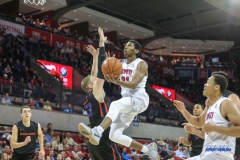 UNIVERSITY PARK, TX - DECEMBER 18: Southern Methodist Mustangs guard Jimmy Whitt (31) goes to the basket during the game between SMU and Boise State on December 18, 2017, at Moody Coliseum in Dallas, TX. (Photo by George Walker/Icon Sportswire)